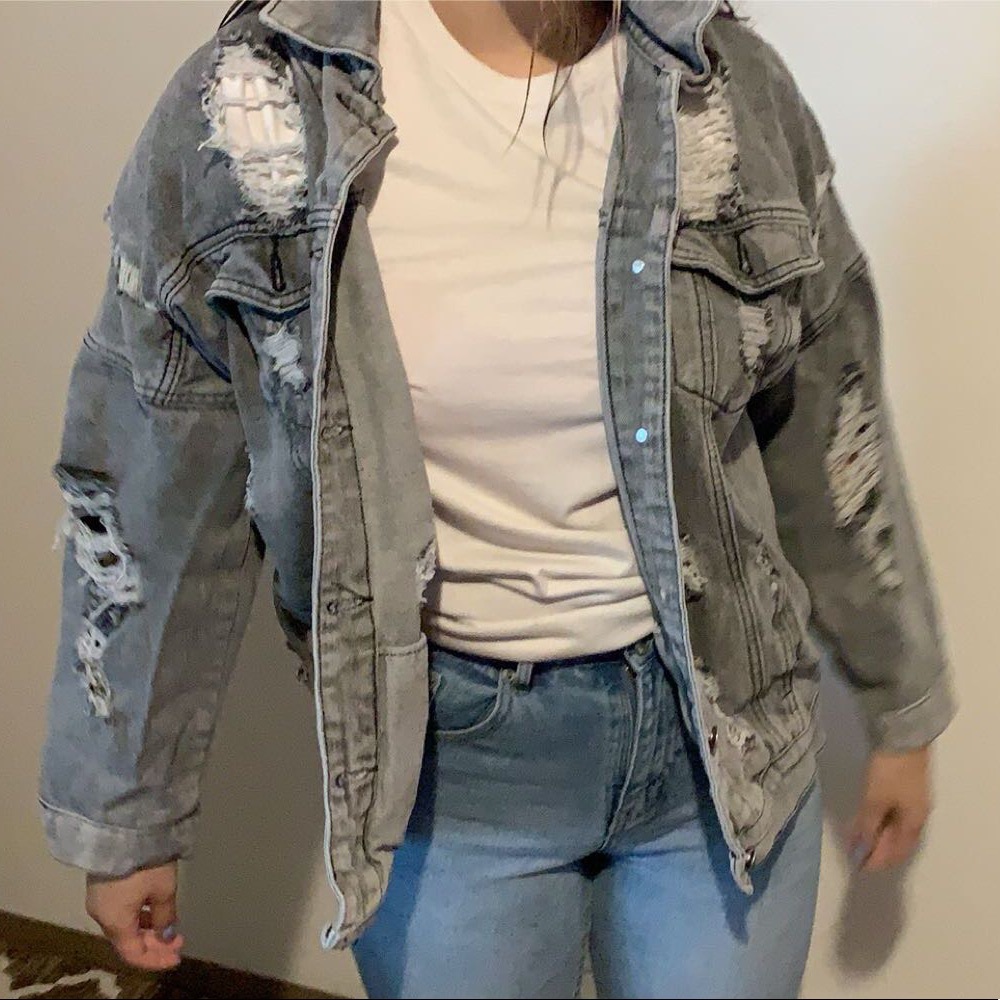 Distressed Denim Jacket